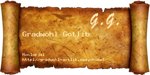 Gradwohl Gotlib névjegykártya